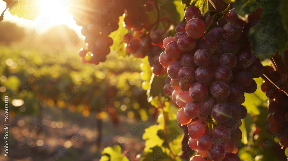 Fototapeta premium grape vines in autumn, vineyard