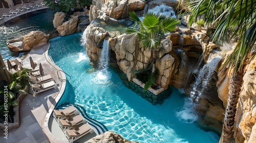 A pool with a grotto image