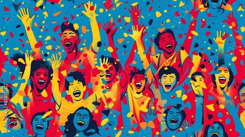 Illustration of Youth Celebrating Youth Day: Youth Day Background