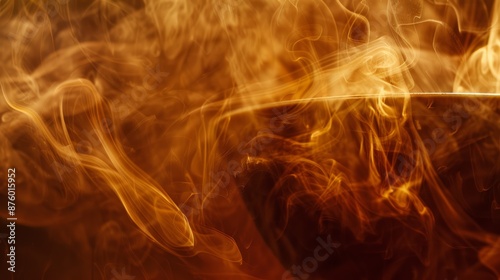 A close up of a bowl filled with smoke and flames, AI © starush