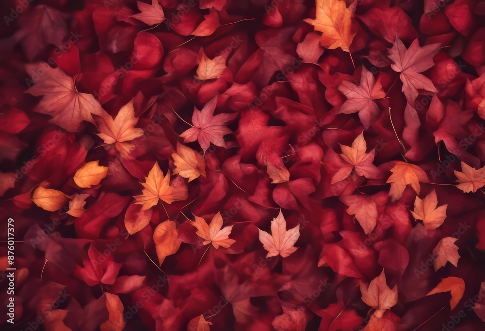 concept autumn brown dark red background view top leaves fall colours color concept autumn brown dark red background view top leaves fall colours color