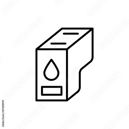 Printer cartridge outline icons, minimalist vector illustration ,simple transparent graphic element .Isolated on white background