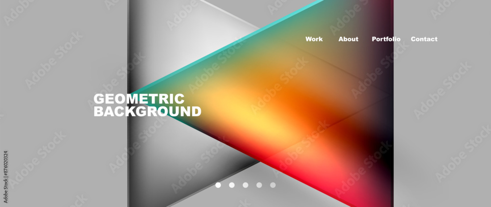 Naklejka premium Gradient triangle geometric minimal wallpaper