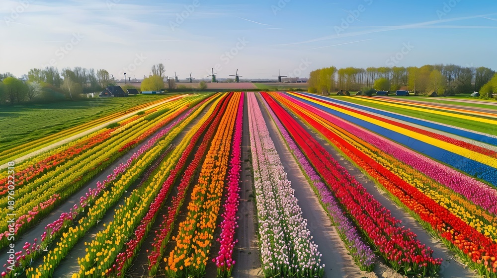 A field of tulips in spring flowers picture A field of tulips in spring flowers picture