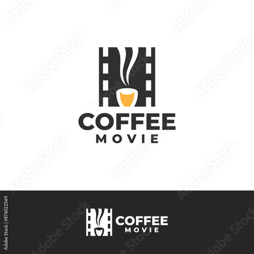 coffee movie logo vector