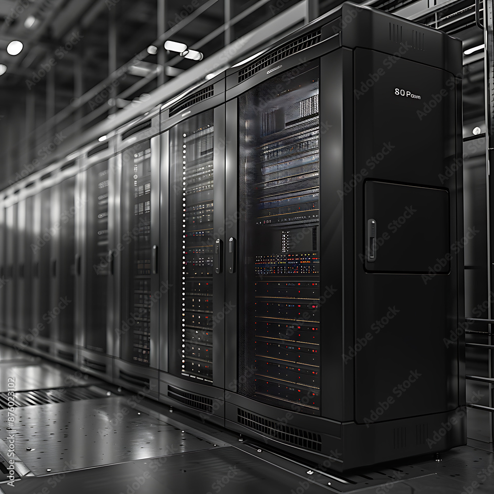 Technological Canvas: Server Racks with Open Spaces Technological Canvas: Server Racks with Open Spaces