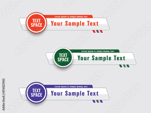 Lower third vector design. Lower third banner Bars. Streaming Video. Breaking, Sport News channel.