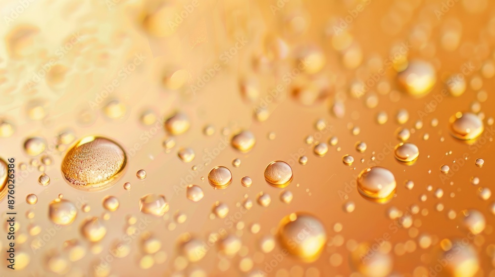 Abstract water drops on light orange background Abstract water drops on light orange background