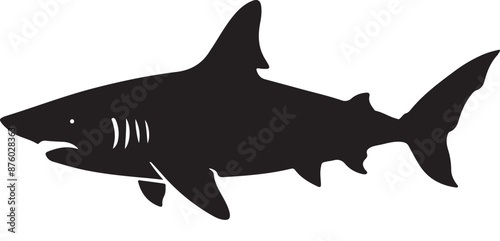 Shark silhouette vector art Design.