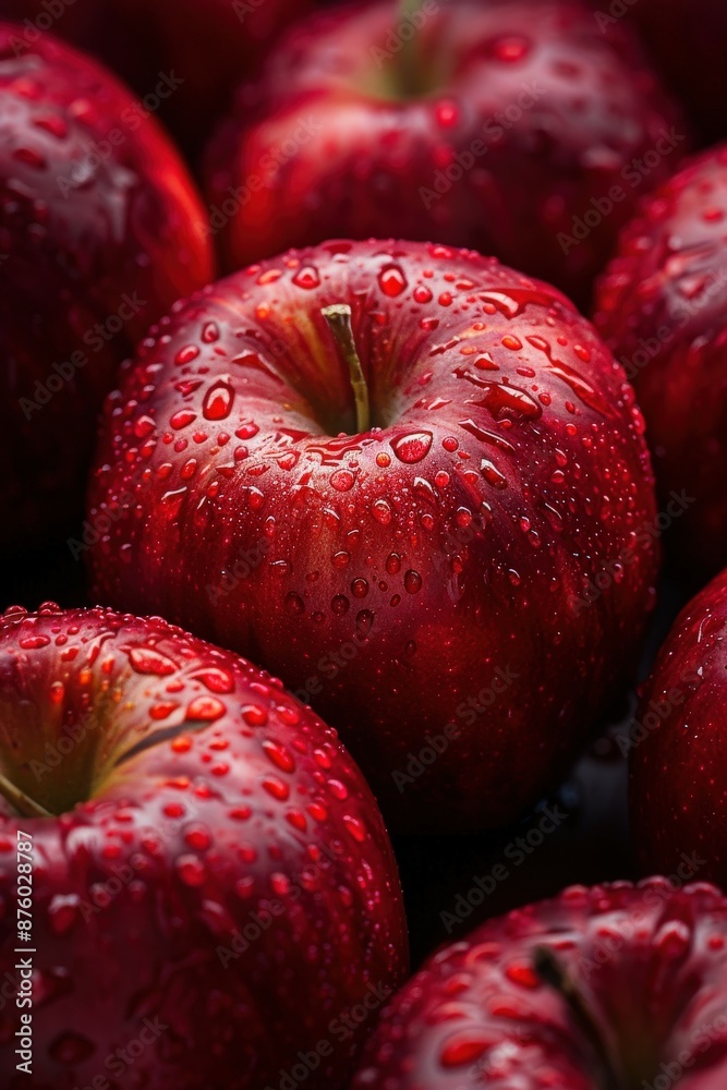 Red Apples With Water Droplets Red Apples With Water Droplets