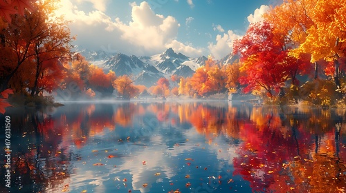 sunset over the river