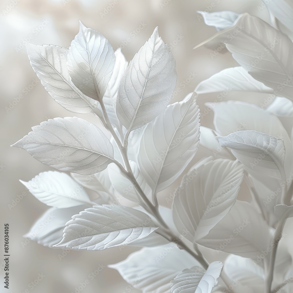 White Leaves on a Branch White Leaves on a Branch