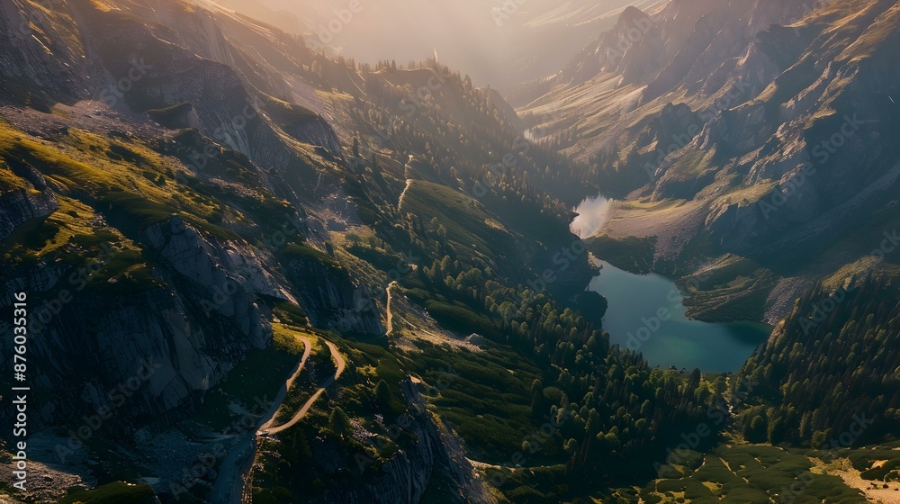A mountain pass in summer picture A mountain pass in summer picture