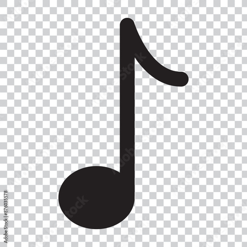 Icon of music note. Music Note Icon, Treble Clef, Bass Clef, Sharp, Flat. Continuous one line hand drawing music icon and musical symbols outline vector minimalist style.