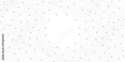 Digital communication network lines grid connected with tech points background