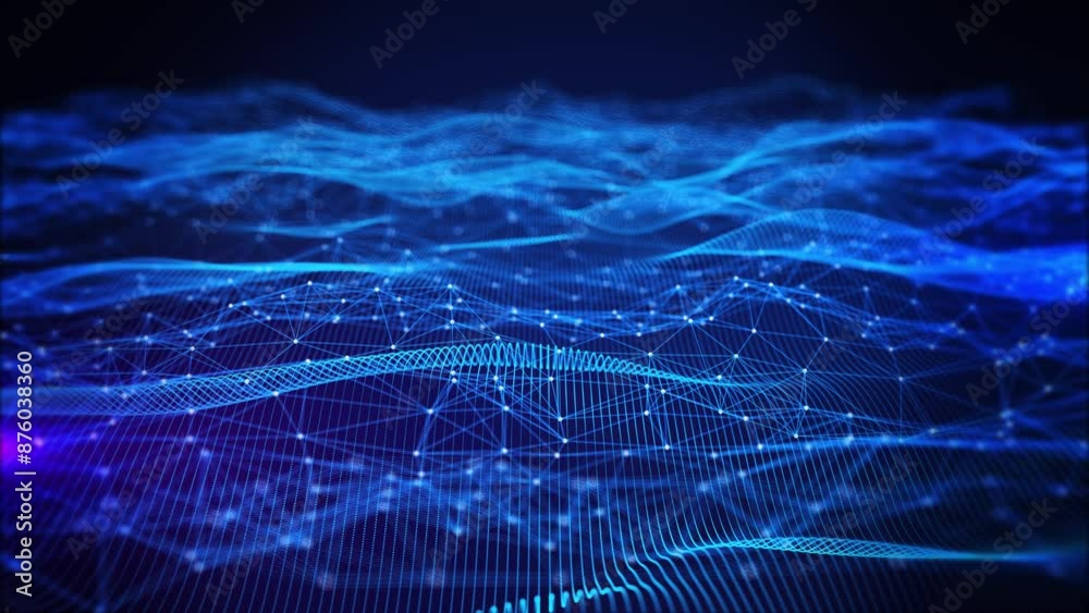 Futuristic digital particles cyberspace tech Big data network connections. server, hi-speed intelligence matrix binary flow data waves, polygons, dot lines cyberspace stream cyber space. Futuristic digital particles cyberspace tech Big data network connections. server, hi-speed intelligence matrix binary flow data waves, polygons, dot lines cyberspace stream cyber space.