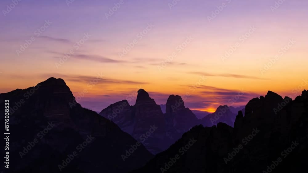 Mountain Silhouette at Sunset Generative AI Mountain Silhouette at Sunset Generative AI