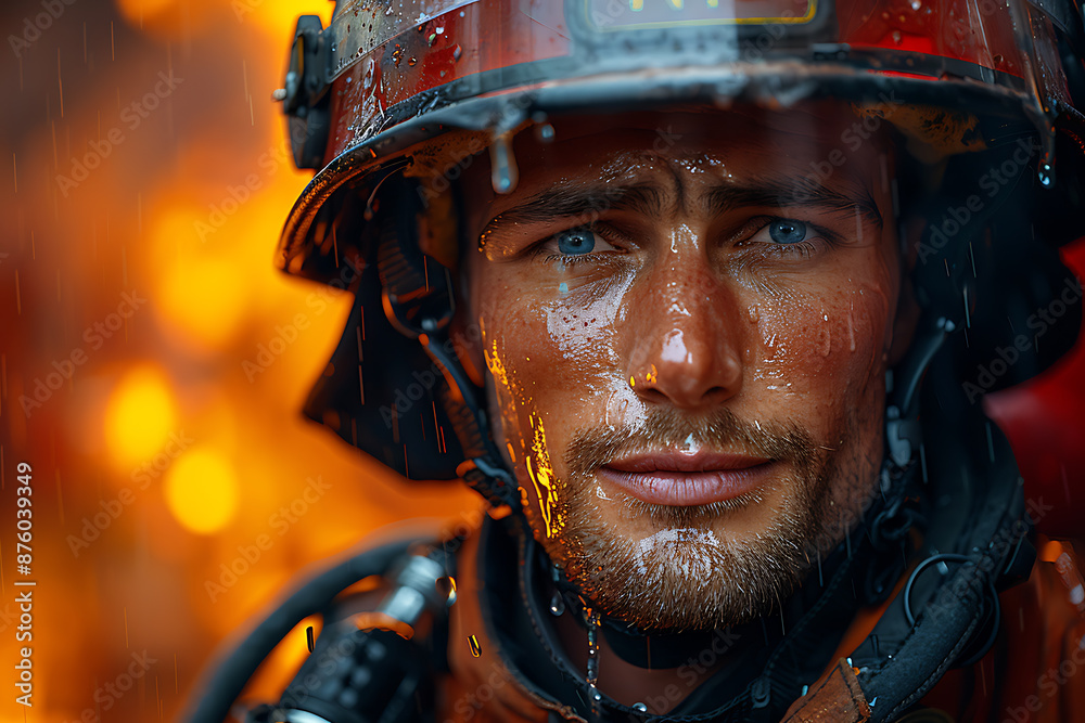 Firefighter Rescue Mission: Heroic Act at Burning Building Firefighter Rescue Mission: Heroic Act at Burning Building