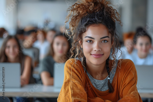 Wallpaper Mural Diverse Students Collaborate in Multicultural Classroom Torontodigital.ca