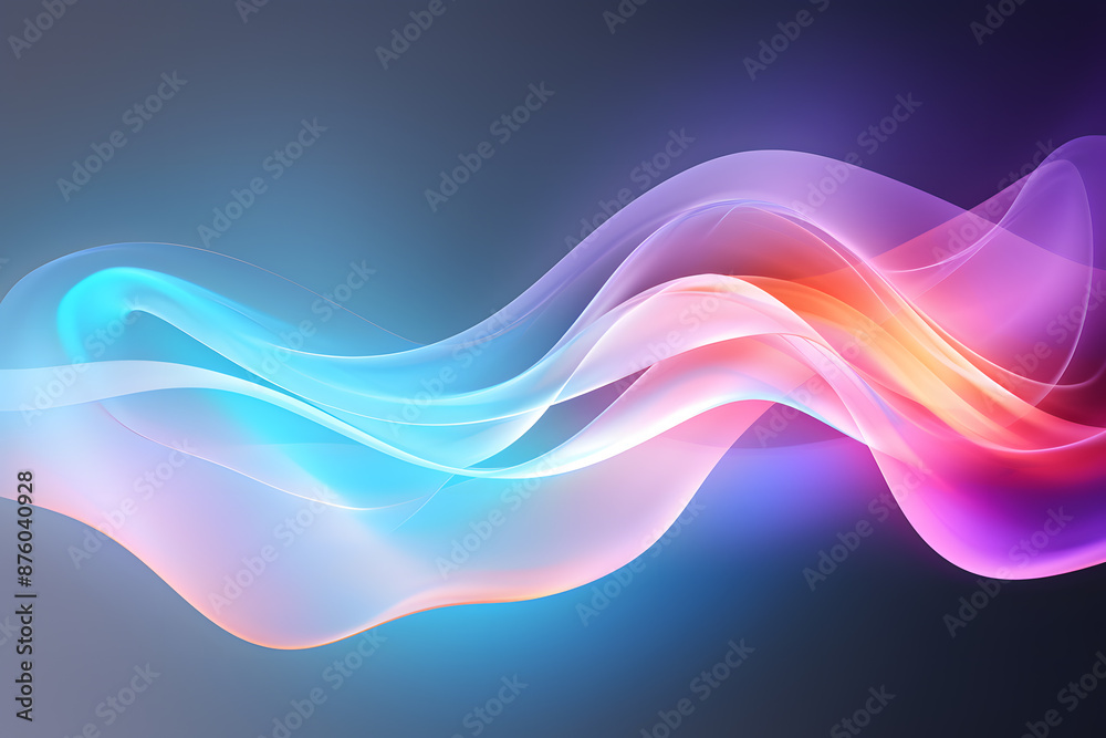 Fototapeta premium Abstract Flowing Colorful Streams Isolated on Black Background.