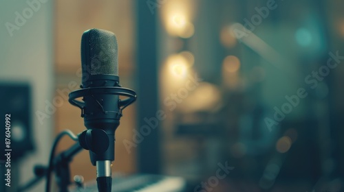 Condenser microphone and audio interface setup, microphone condenser, recording equipment