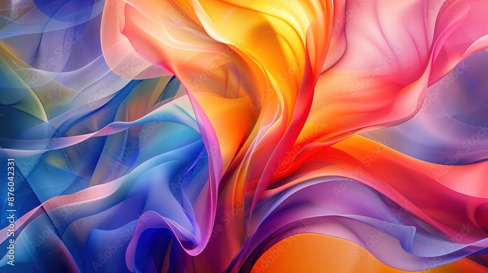 Obraz premium Vivid Abstract Shapes in Dynamic Composition.