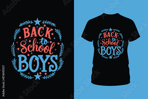 Back to school boys t shirt design illustration.