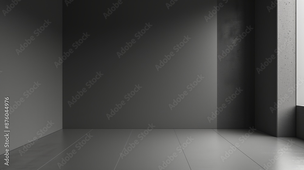 A gray wall in the corner of an empty room, with no furniture.
