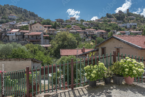 Traditional town of Kyperounta, the  head-town of Pitsilia region, third highest town on the island at 
1,140 m ASL, Limassol,
Cyprus photo