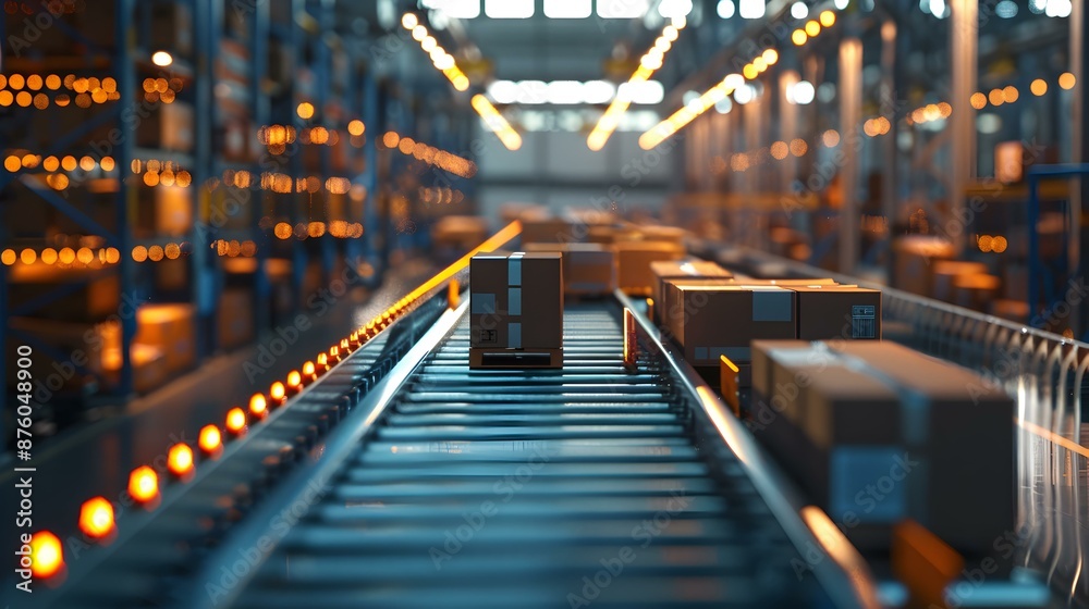 Fototapeta premium A logistics center with a sorting line picture