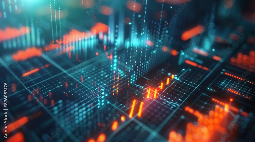 Financial Analysis: Abstract Business Background with Investment Charts and Economic Indicators Financial Analysis: Abstract Business Background with Investment Charts and Economic Indicators