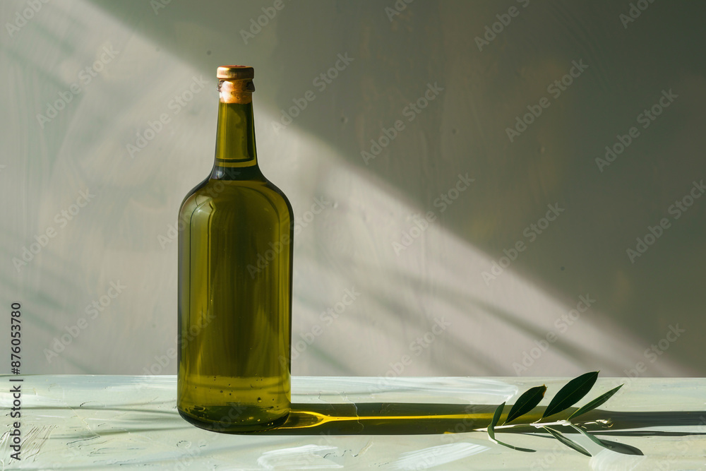 A bottle of wine, olive oil, a bottle mockup, Advertising, a place for text, a logo. A bottle of wine, olive oil, a bottle mockup, Advertising, a place for text, a logo.