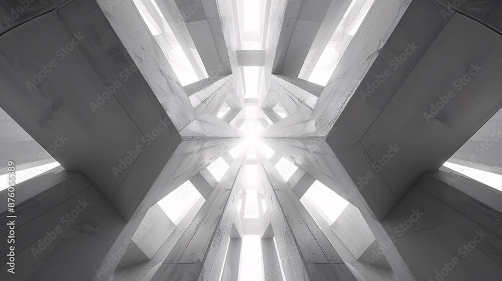 Fototapeta premium 3d rendering of abstract architecture background. Futuristic empty scene.