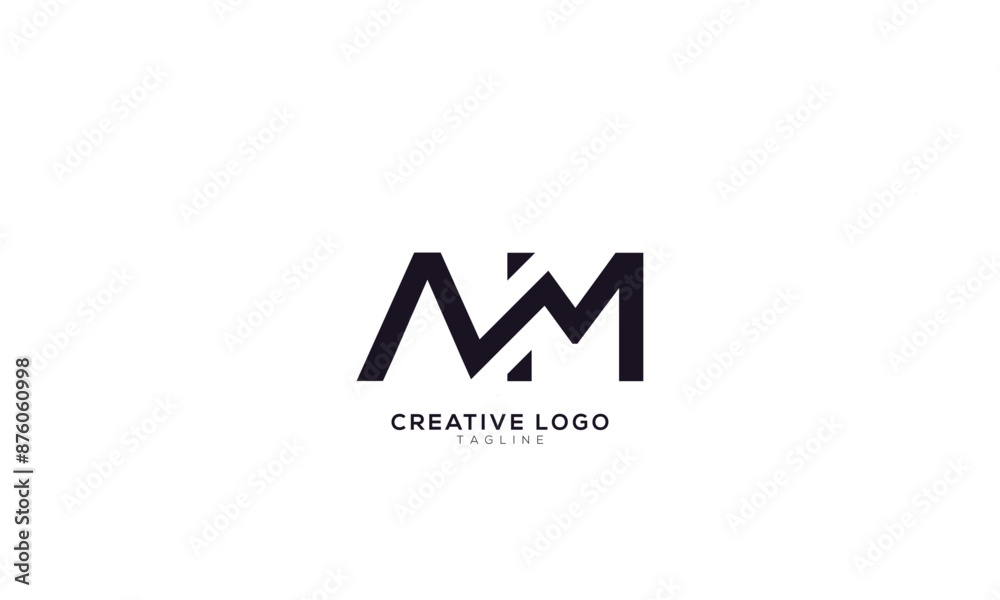 AM Abstract initial monogram letter alphabet logo design AM Abstract initial monogram letter alphabet logo design