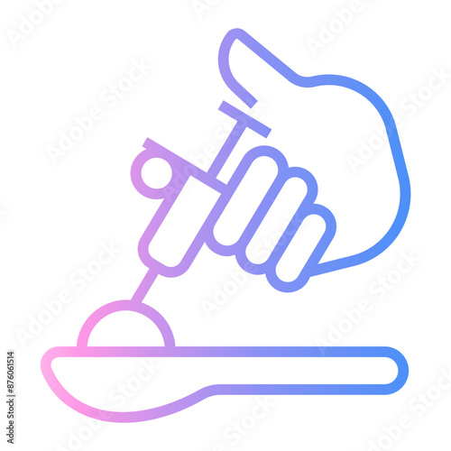 heroin Line Gradient Icon