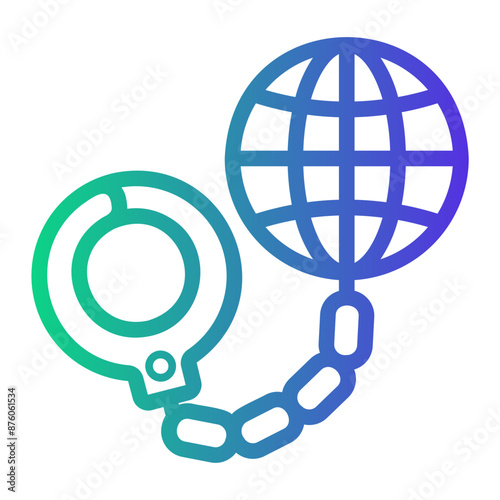 addiction Line Gradient Icon