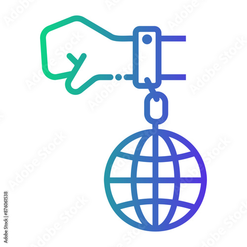 addiction Line Gradient Icon