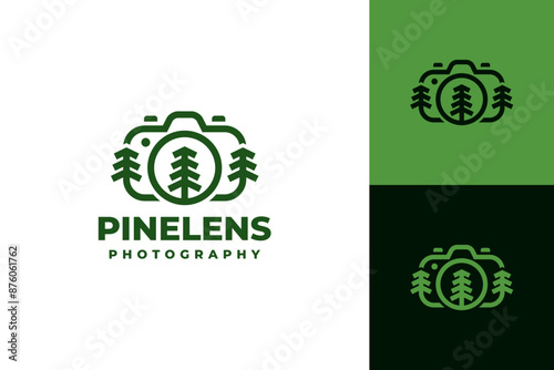 pines camera logo vector