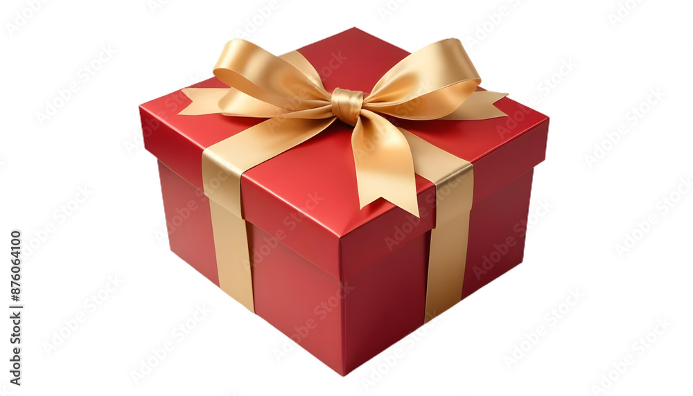 Obraz premium Red gift box cut out