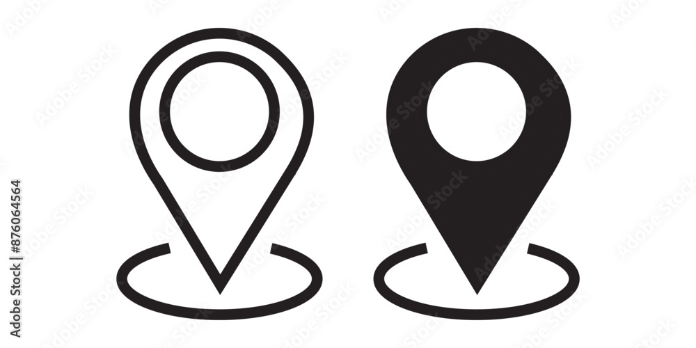 Pin icon set. Location icon vector. destination icon. map pin location. EPS 8 Pin icon set. Location icon vector. destination icon. map pin location. EPS 8