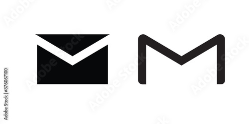 Gmail icon set. Gmail icon vector