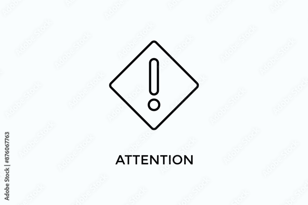 Attention. Vector Icon Or Logo Illustration Attention. Vector Icon Or Logo Illustration