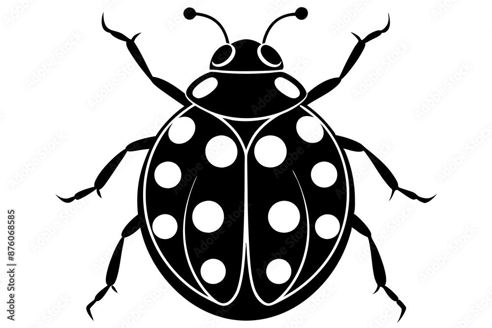 Silhouette of ladybug vector illustration Silhouette of ladybug vector illustration