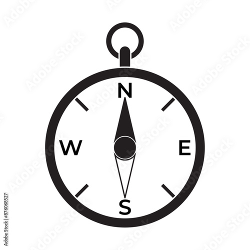 vector flat icon compass illustration