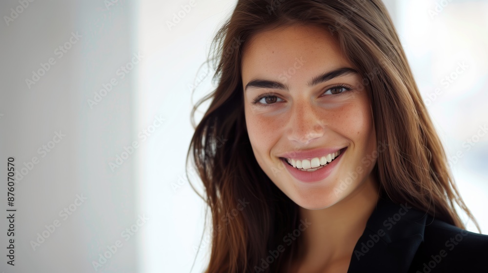 Confident smiling brunette professional adult woman Confident smiling brunette professional adult woman