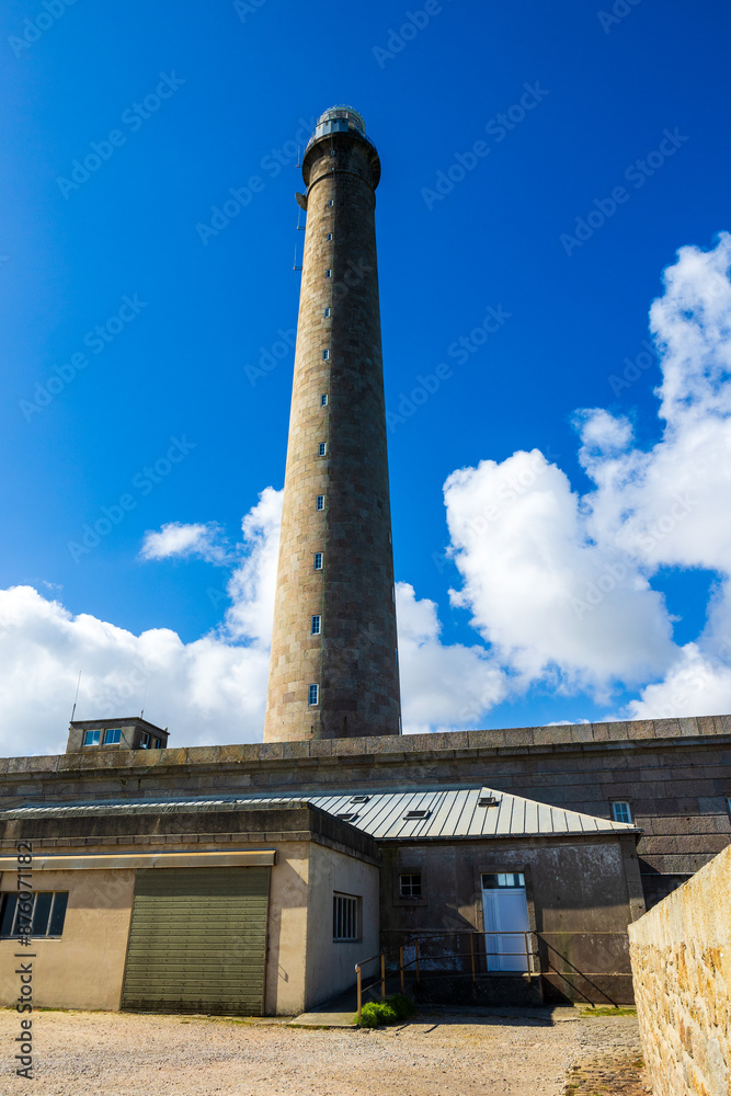 Fototapeta premium Phare de Gatteville, sur la Pointe de Barfleur, depuis le pied de la structure