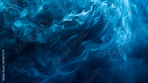 A blue smokey sky with a blue flame