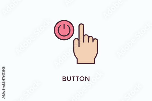 Button Vector Icon Or Logo Illustration