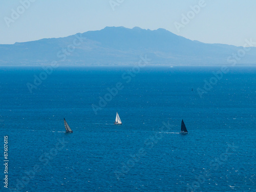 Bodrum City and Coast in the Summer Season Drone Photo, Bodrum Mugla, Turkiye (Turkey) photo