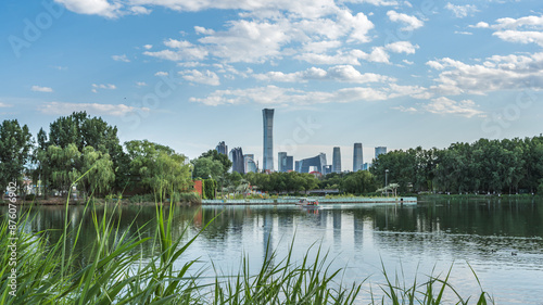 China Beijing CBD core building complex green city garden